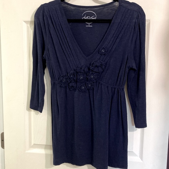 INC International Concepts Tops - INC Navy Top - International Concepts